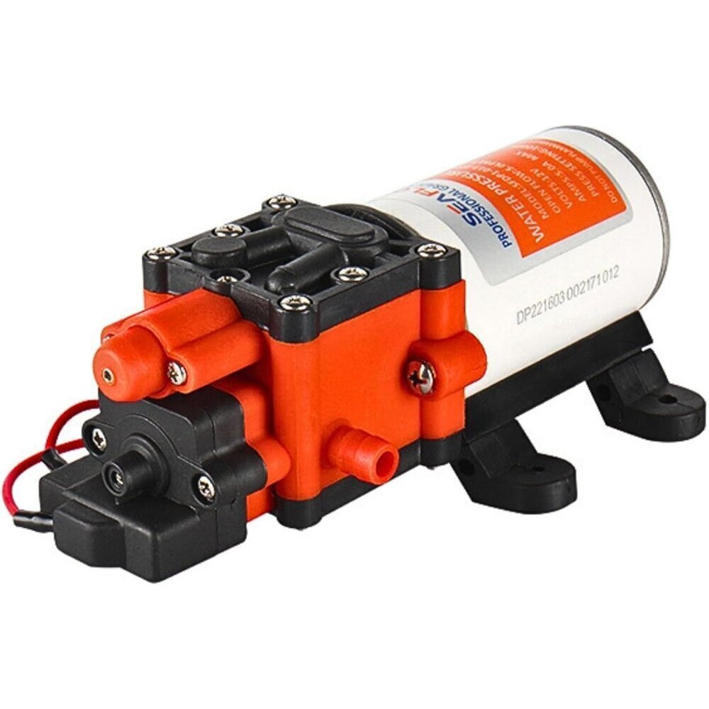 12V Water Pump Diaphragm 1.3 GPM 100 PSI RV